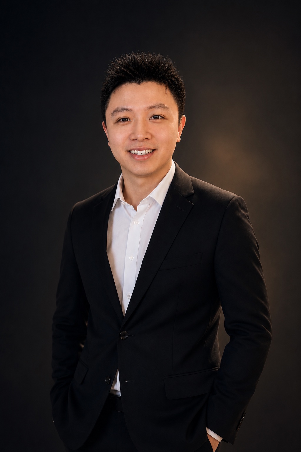 Brandon Woon in a black business suit