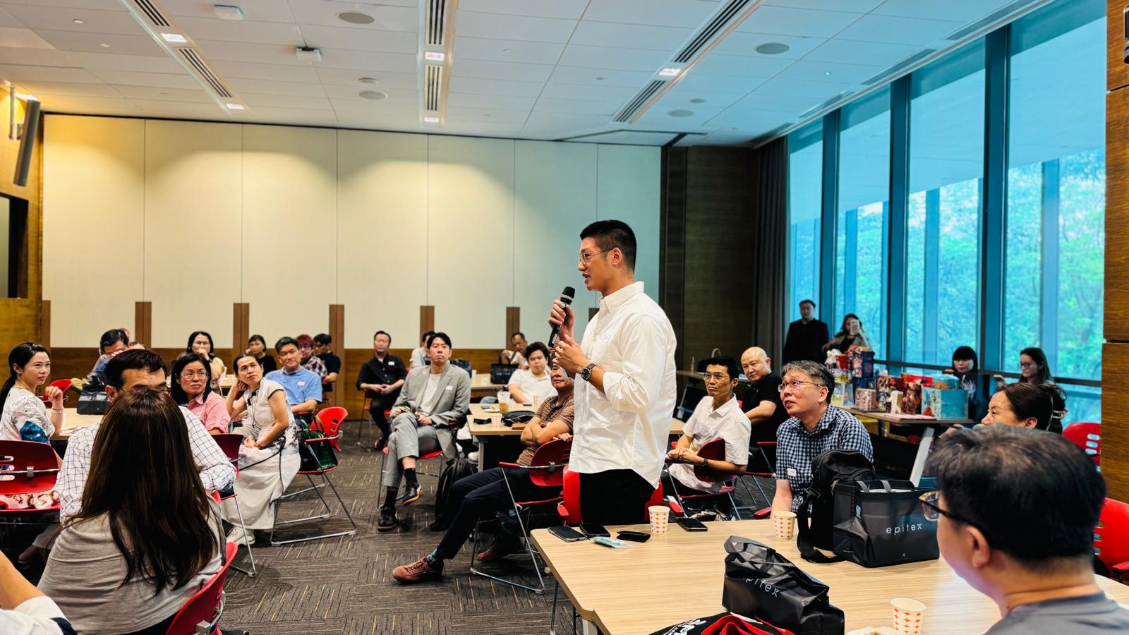 Brandon sharing practical business insights at an SME event